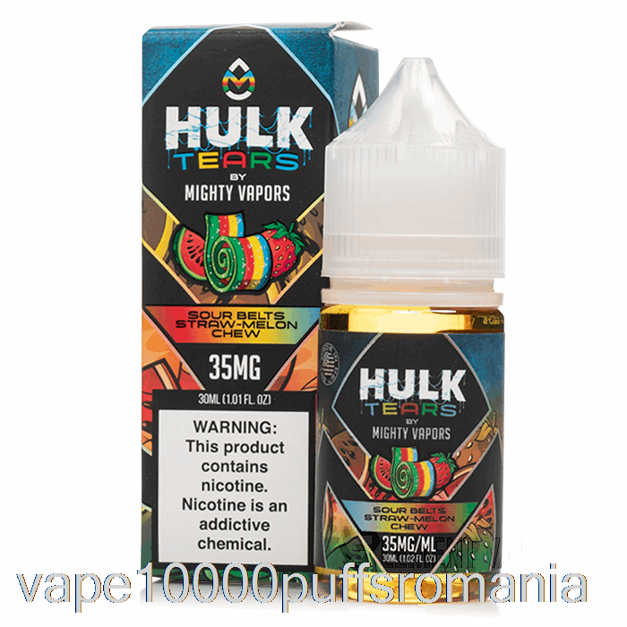 Vape Romania Sour Belts Mestecat Pepene Galben - Saruri Lacrimi Hulk - 30ml 35mg